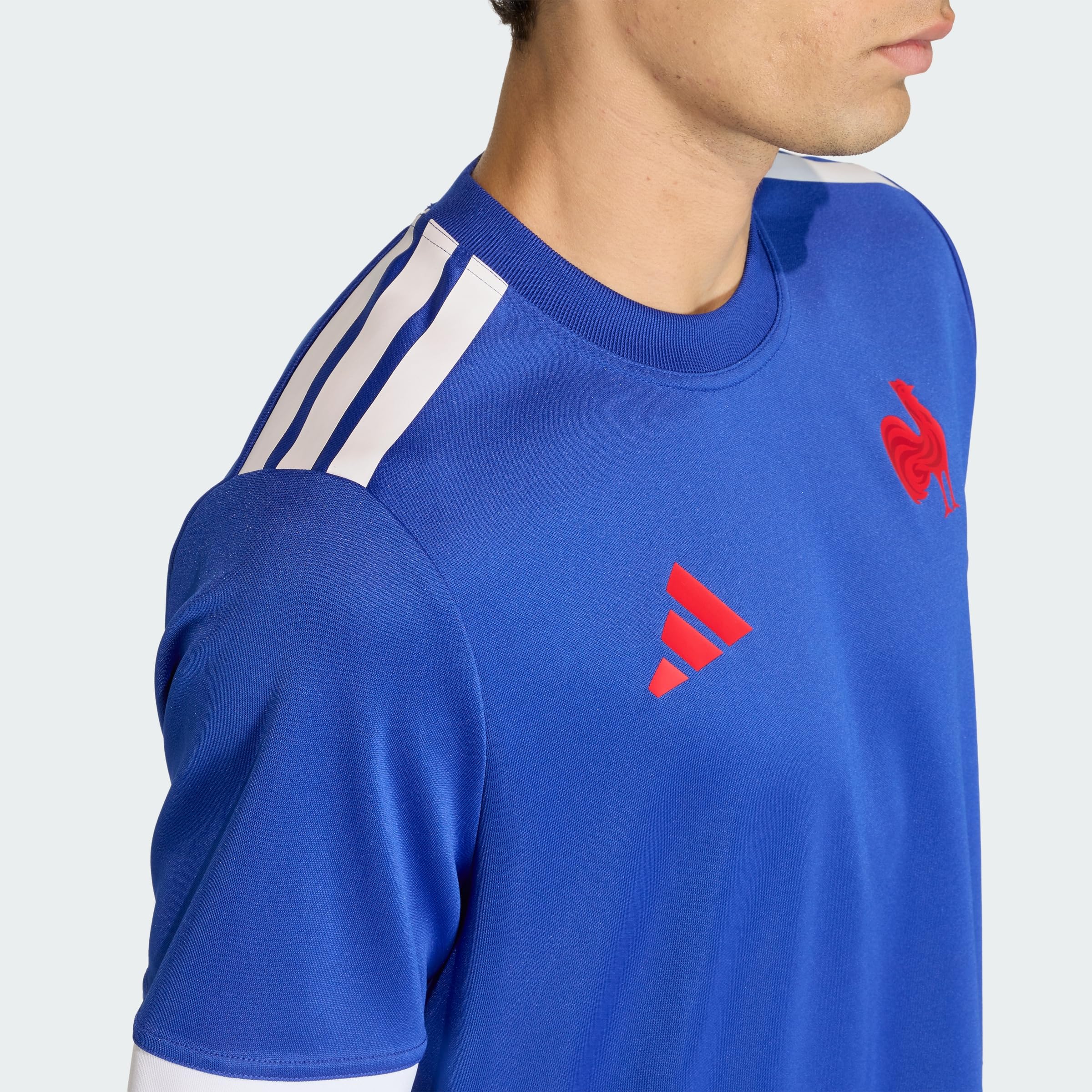 adidas Men T-Shirt Francia Rugby Home Supporter Replica