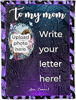 Vista 17 de Manta personalizada con letras de vellón, regalo de amor personalizado para mi hija, hijo de parte de mamá, manta de letras escritas a mano para mi