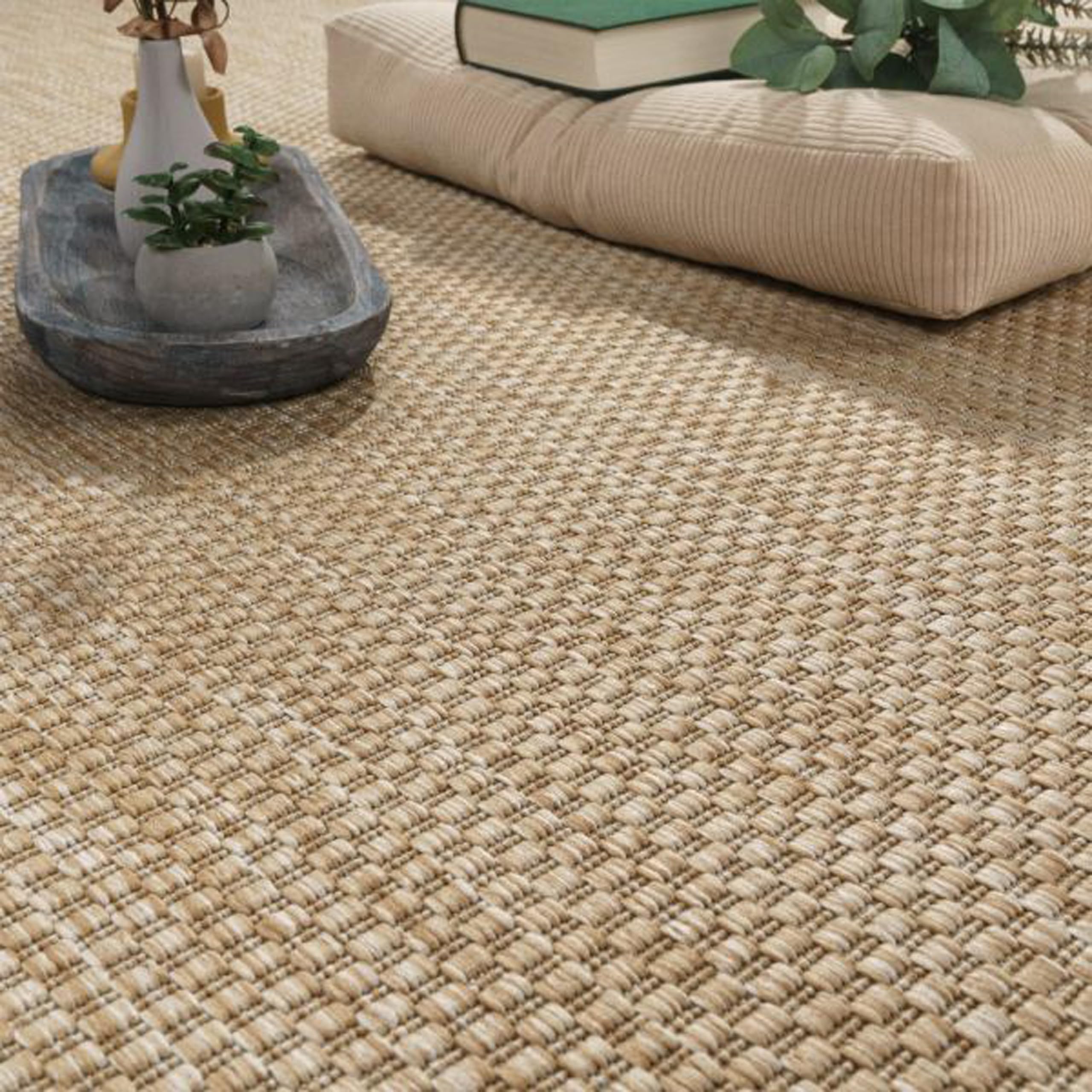 Teppich-Traum para terraza Comedor Cocina Avance salón Pasillo Resistente a la Intemperie fácil de Limpiar Transpirable Antimanchas Duradero Beige 120-x-170-cm