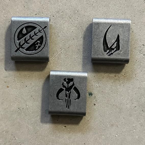 Patchlab Bounty Hunter Molle Clip V2 | Nickle-Free Antique Silver Molle Clips Metals | Molle Attachment Clips for Tactical Vests, Hiking Backpacks, and Belts | for Collectors & Enthusiasts, 1x1 inch