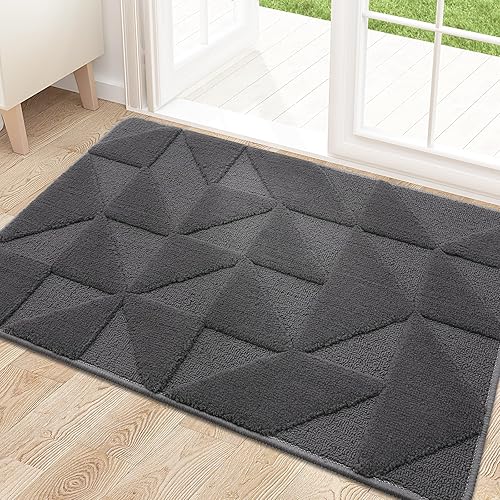 OLANLY Door Mats Indoor, Non-Slip, Absorbent, Dirt Resist, Entrance Washable