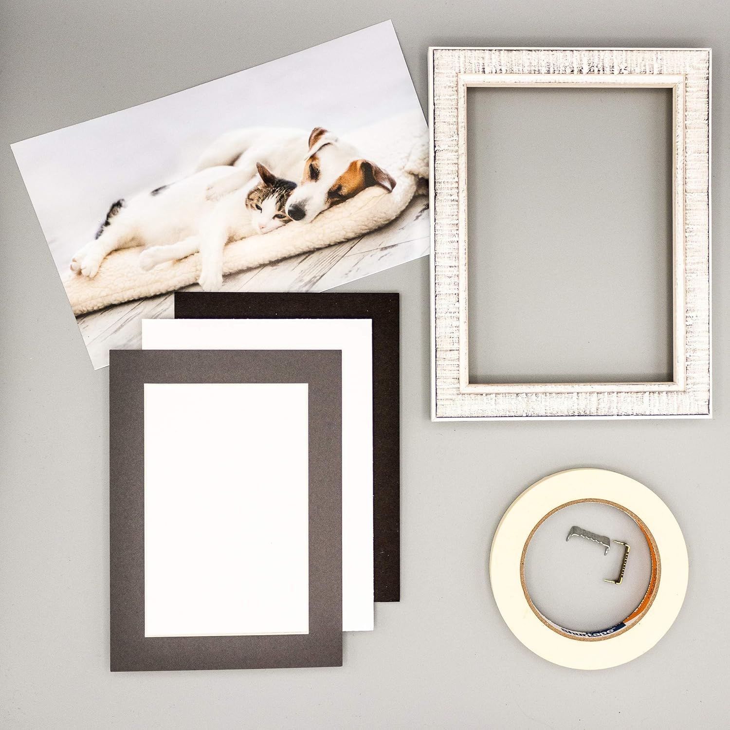 Poster Palooza 11x14 Mat Bevel Cut for 9x12 Photos - Acid Free Charcoal Grey Precut Matboard - For Pictures, Photos, Framing - 4-ply Thickness
