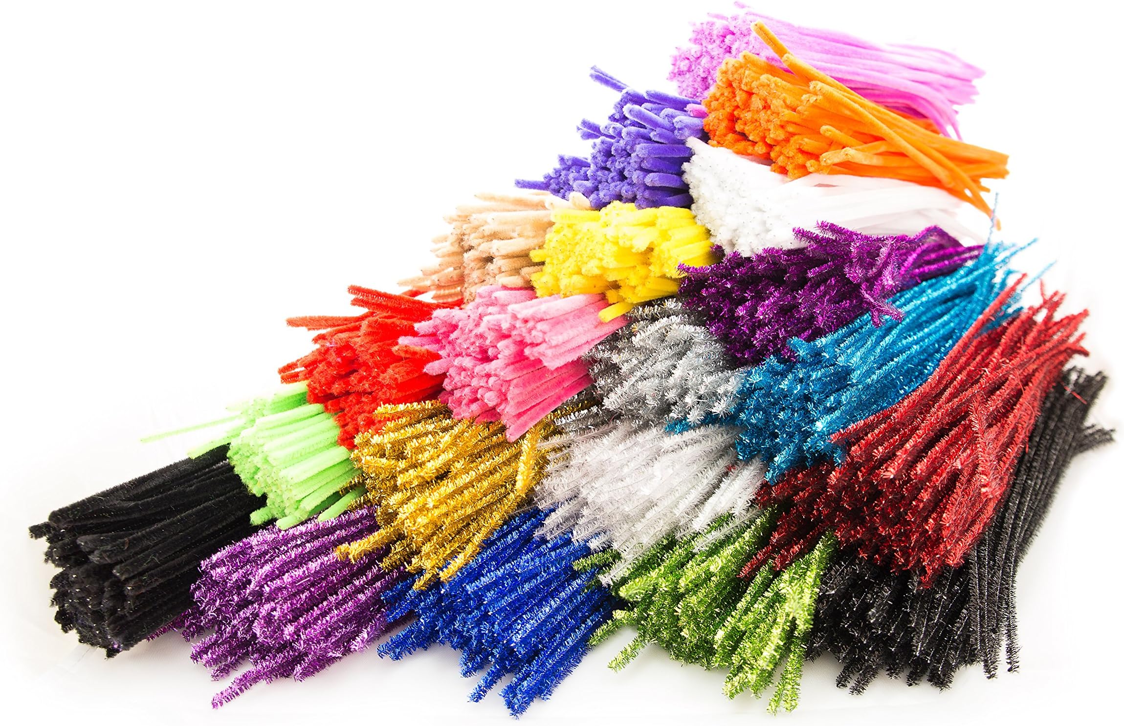 2000 Chenille Pipe Cleaners - Box of 20 Colors, 100 of Each Color Guaranteed - 12" Long, 6mm Diameter. Perfect Crafting Supply, Christmas Gift, or Surprise Present