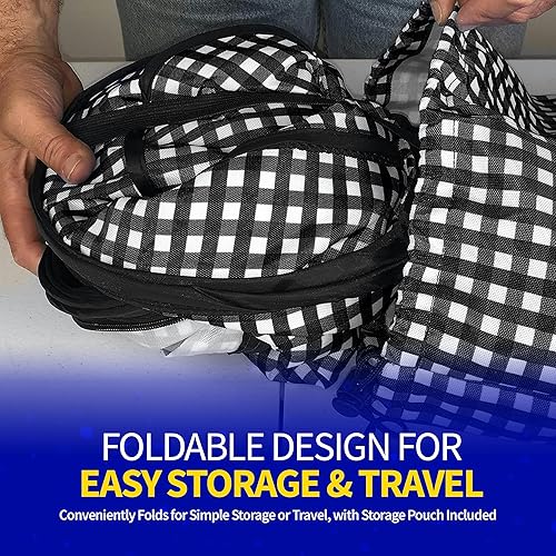 Miniatura 14 de Pet Fit For Life Transportador de gatos extra grande para viajes, plegable y portátil, plegable, con caja de arena, juguete de plumas y cuenco