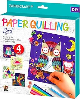 C.S.KIDS PQ03 C.S DIY Arts & Crafts Gifts – Bird| 3D Quilling Design Kits for Kids, Make Art (Paper Strips & Tools Included) - Buy now