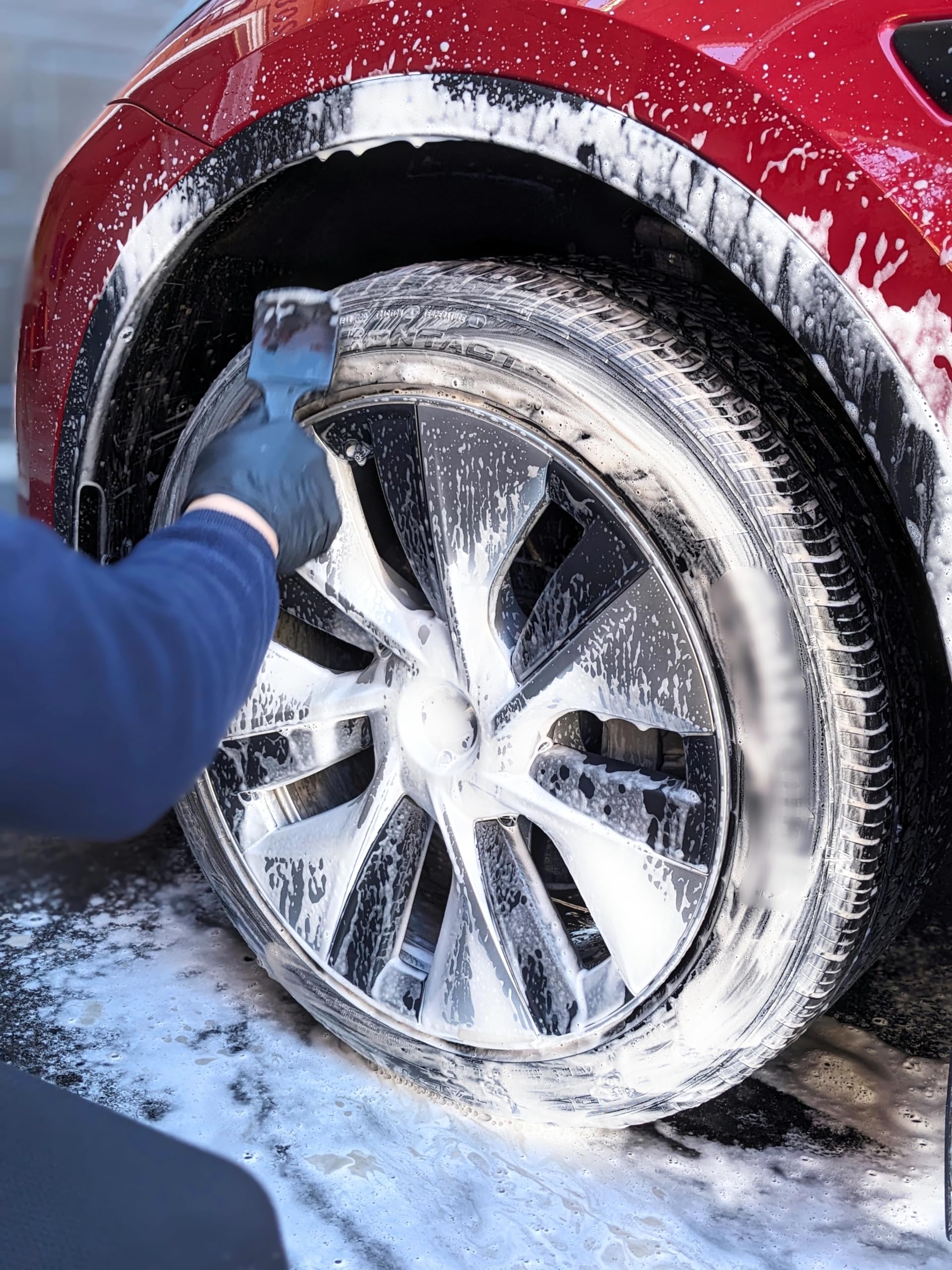 Otto Guys Heavy Duty Tire Brush - Durable Bristles, Ergonomic Handle, Versatile for Tires, Wheels, Mats, Ideal for Cars, Trucks, SUVs, RVs, Home, and More