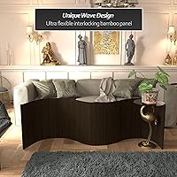 Vista 98 de Red Lantern Pantalla de onda de bambú corta de 4 pies - Blanco