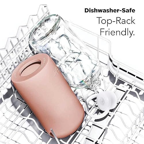 Miniatura 7 de bkr Little Smooth Tutu - Botella de agua de vidrio reutilizable, a prueba de fugas, bonita, reutilizable, apta para viajes, con lazo de transporte,