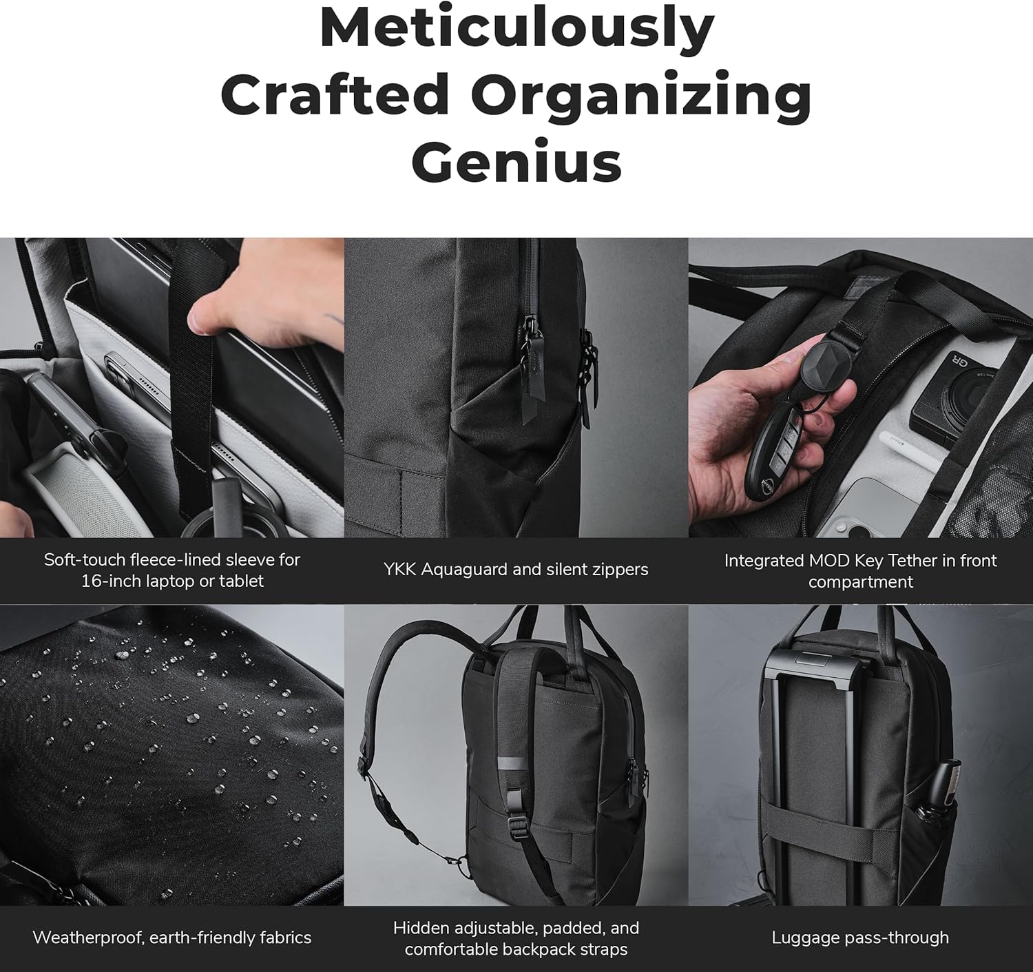 ALPAKA Bravo Totepack 13L and Zip Pouch Pro - Convertible Backpack Tote For Men, Laptop Tote Bag for Women Fits a 16-Inch Macbook Pro - Minimalism Zipper Wallet - RFID Blocking ID Card Holder