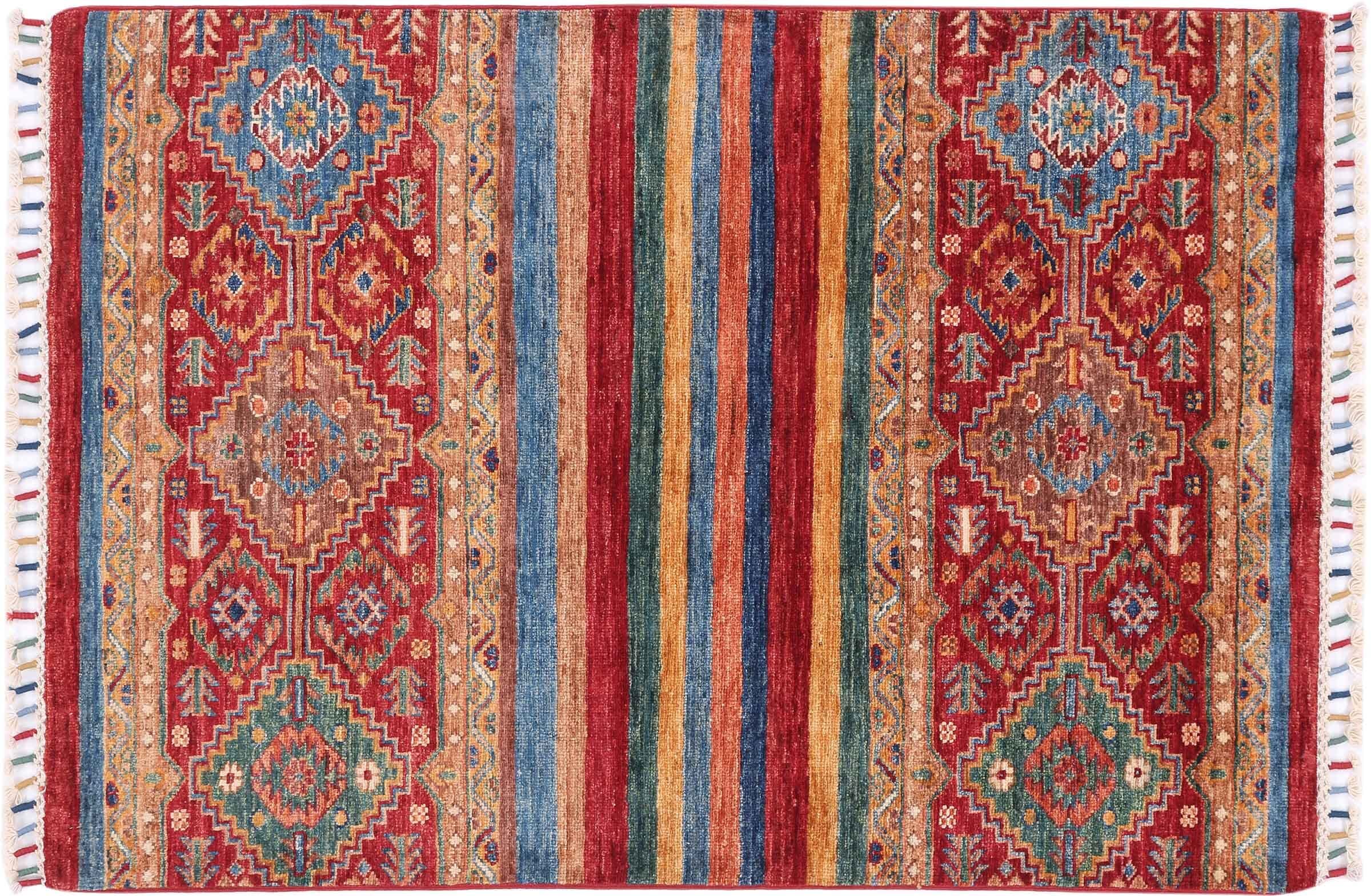 Tapis afghan Ziegler Khorjin pour réchauffer un sol froid 80 x 120 cm