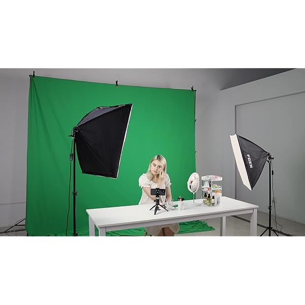 FGen Softbox Fotostudio Set, Fotolicht 2x50x70cm Beleuchtung für Fotostudios mit E27 Sockel 135W 5500K Fotolampe und 2M verstellbare Lichtstative für Studio-Porträts, Produktfotografie – Bild 8