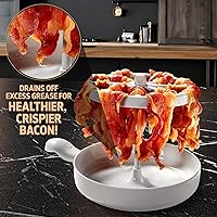 Vista 5 de Microwave Bacon Cooker - Bacon Wizard Cooks 1LB of Strips & Reduces Fat by 40% - Use for Easy Big Game Meal Prep - Crispier, Healthier, Quicker