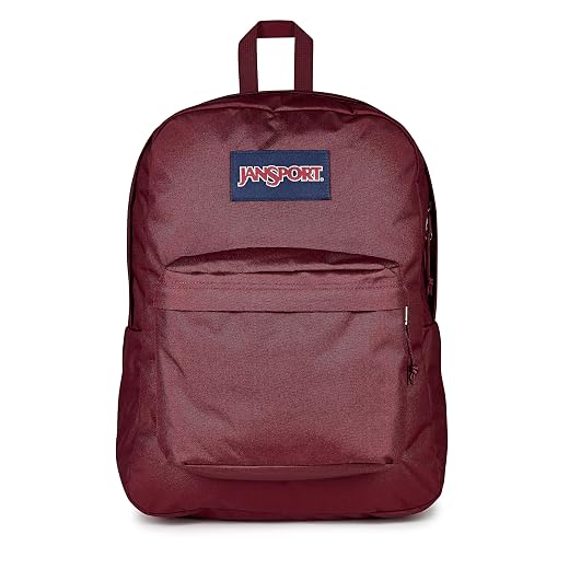 JanSport SuperBreak One Backpack - Durable, Lightweight Bag with 1 Main Compartment, Front Utility Pocket with Built-in Organizer, Premium Backpack, Cherry Lacquer