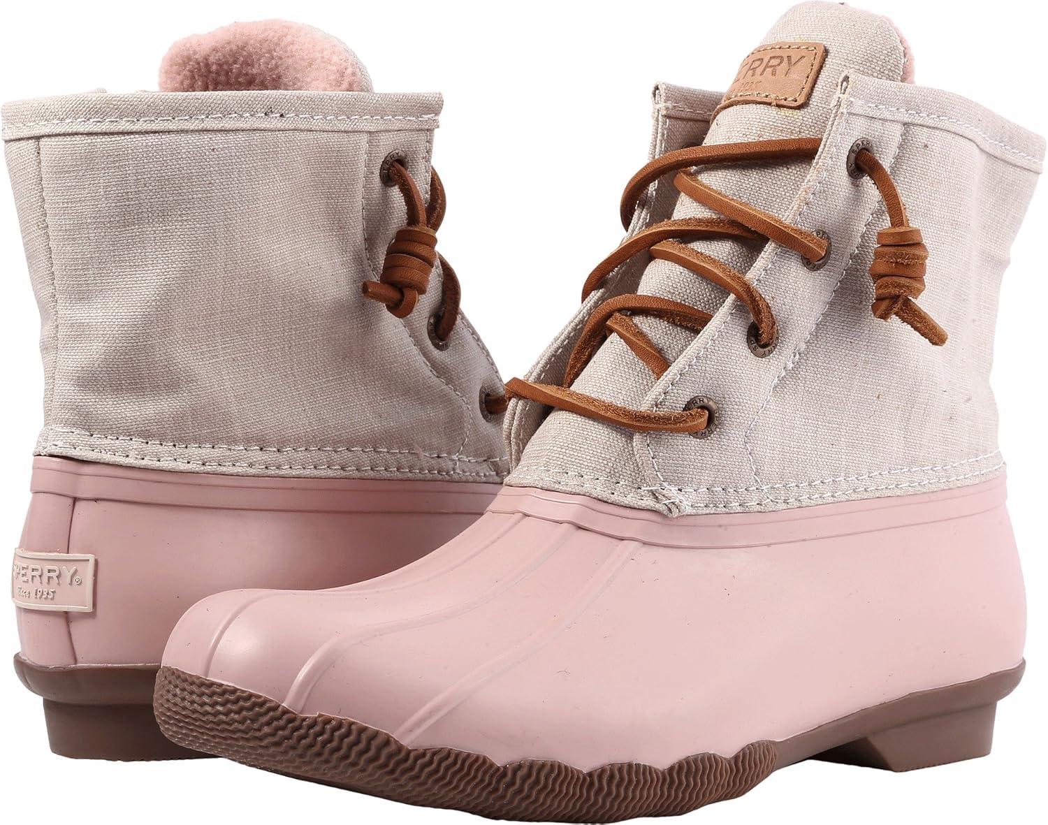 womens duck boots pink