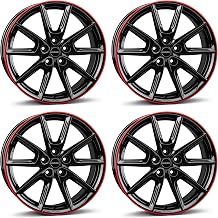 4x Borbet alloy rims LX19 8x19 ET50 5x108 black glossy rim red compatible with Jaguar S-Type XE XF