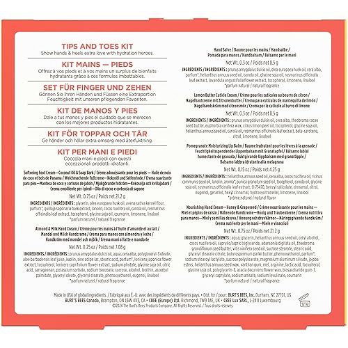 Miniatura 15 de Burt's Bees Regalos de Navidad  Kit de puntas y dedos de los pies, 6 productos de tamaño de viaje para rellenar calcetines  Bálsamo labial