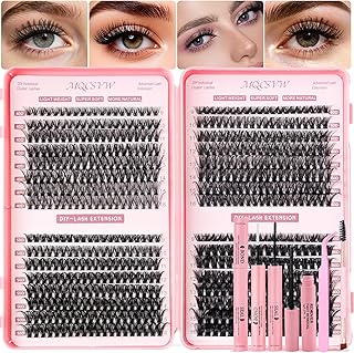 Kit de racimos de pestañas, 624 extensiones d...