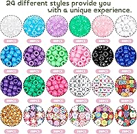 Vista 53 de Cuentas de pony negras para pulseras de amistad, fiesta de vacaciones, plástico, 1000 piezas, cuentas de Halloween para hacer joyas, pulseras DIY