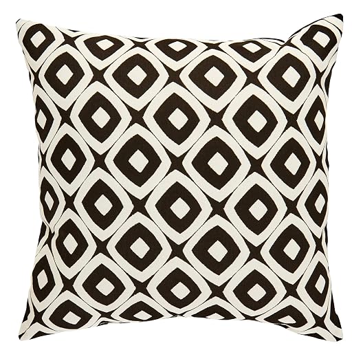Rivet Modern Outdoor Throw Pillow in Jet