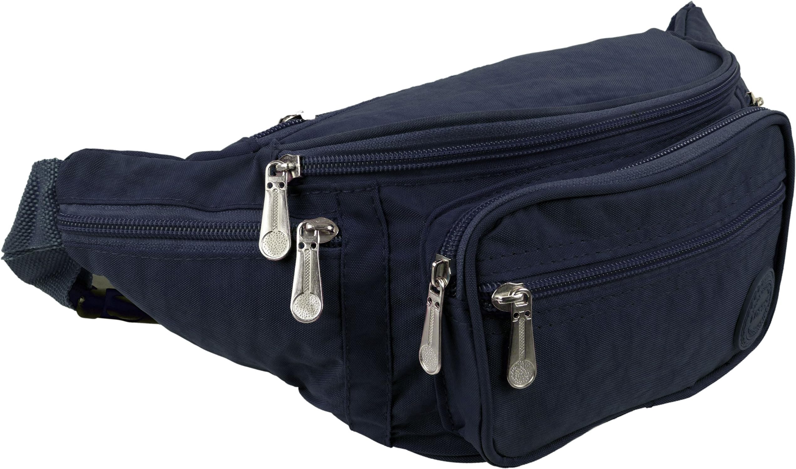 Mens Ladies Lorenz Nylon Bum Bag Fanny Pack 6 Colours Travel Raves Holiday - Navy