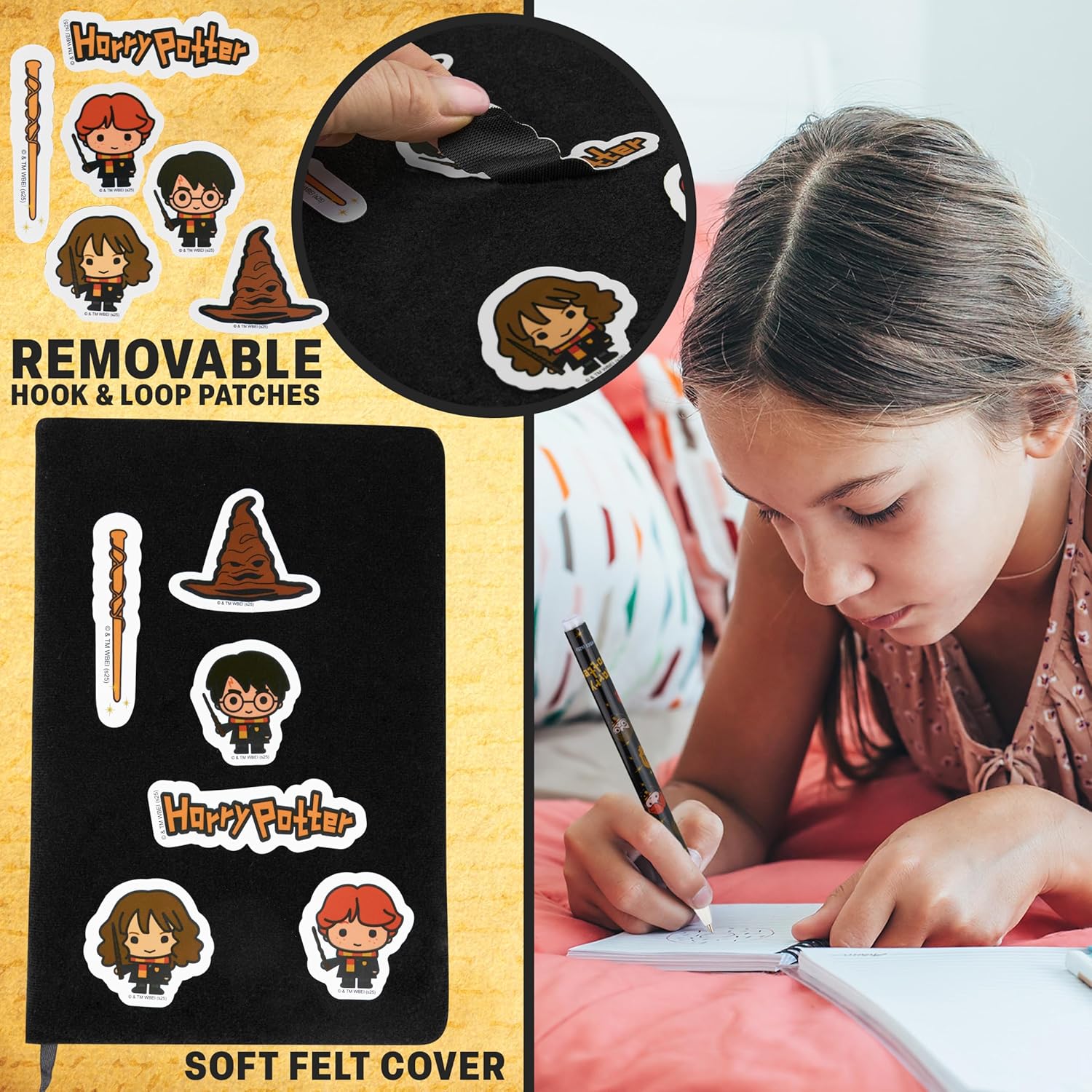 Get Trend Harry Potter Gifts Scrapbook Kit for Girls Boys with Notebook, Stickers, Pens, Bookmarks, Frames, Patches, Art Supplies, Gifts for Kids (Multi Harry Potter)