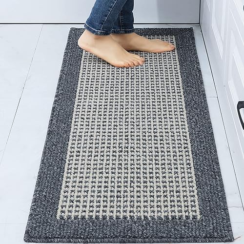 COSY HOMEER Los tapetes de cocina de 48 x 18 pulgadas están hechos de polipropileno para puerta que es antideslizante y resistente a las manchas