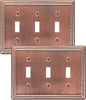 Vista 27 de Paquete de 2 cubiertas de placa de interruptor de luz de doble palanca, cubiertas decorativas de placa de doble interruptor Pearls, placa de pared