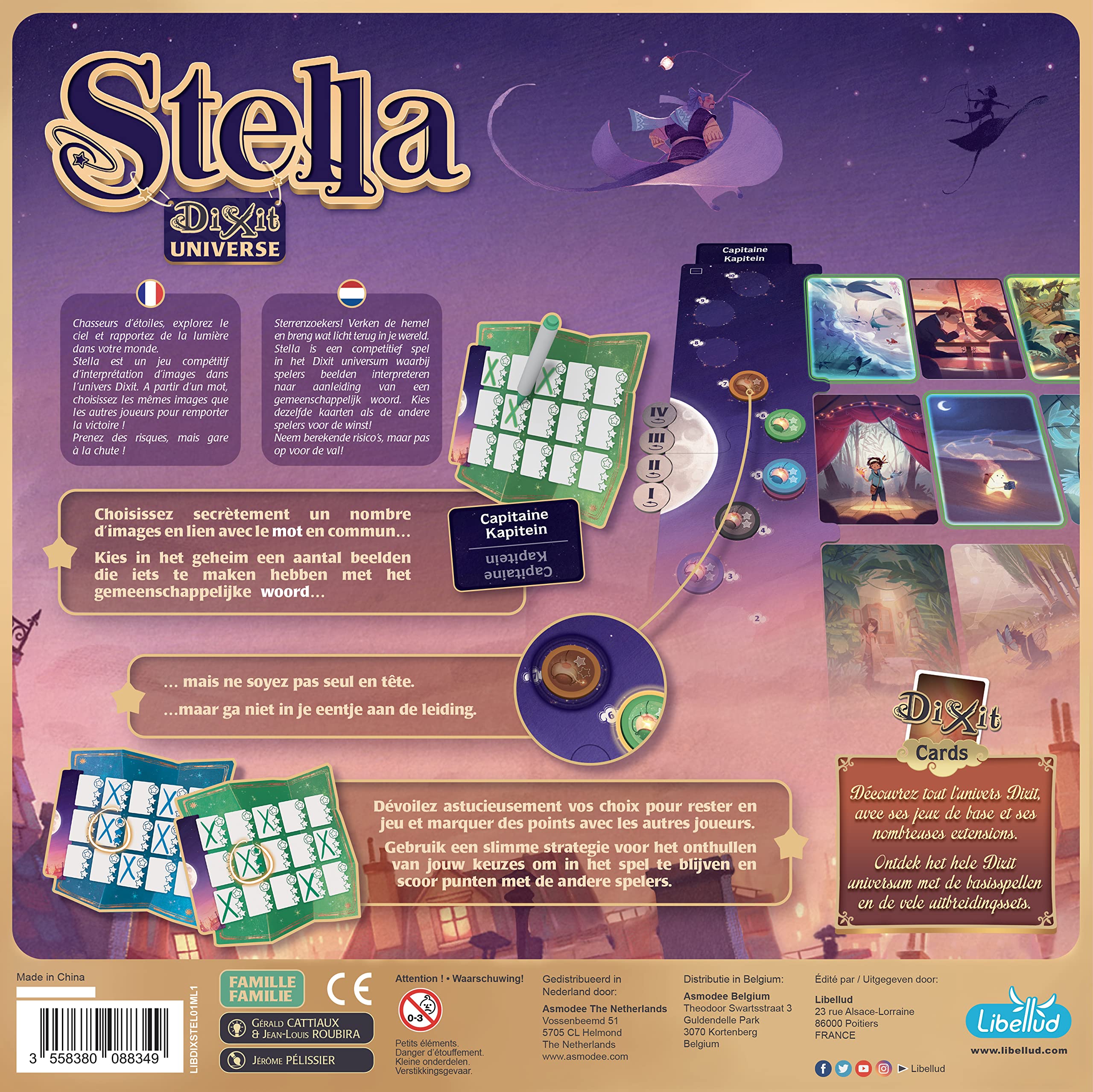 Libellud - Stella Dixit Universe - Gioco di Società - Da 3 a 6 giocatori - 8 Anni in più - Versione Italiana, Edizione in Francese - versione olandese