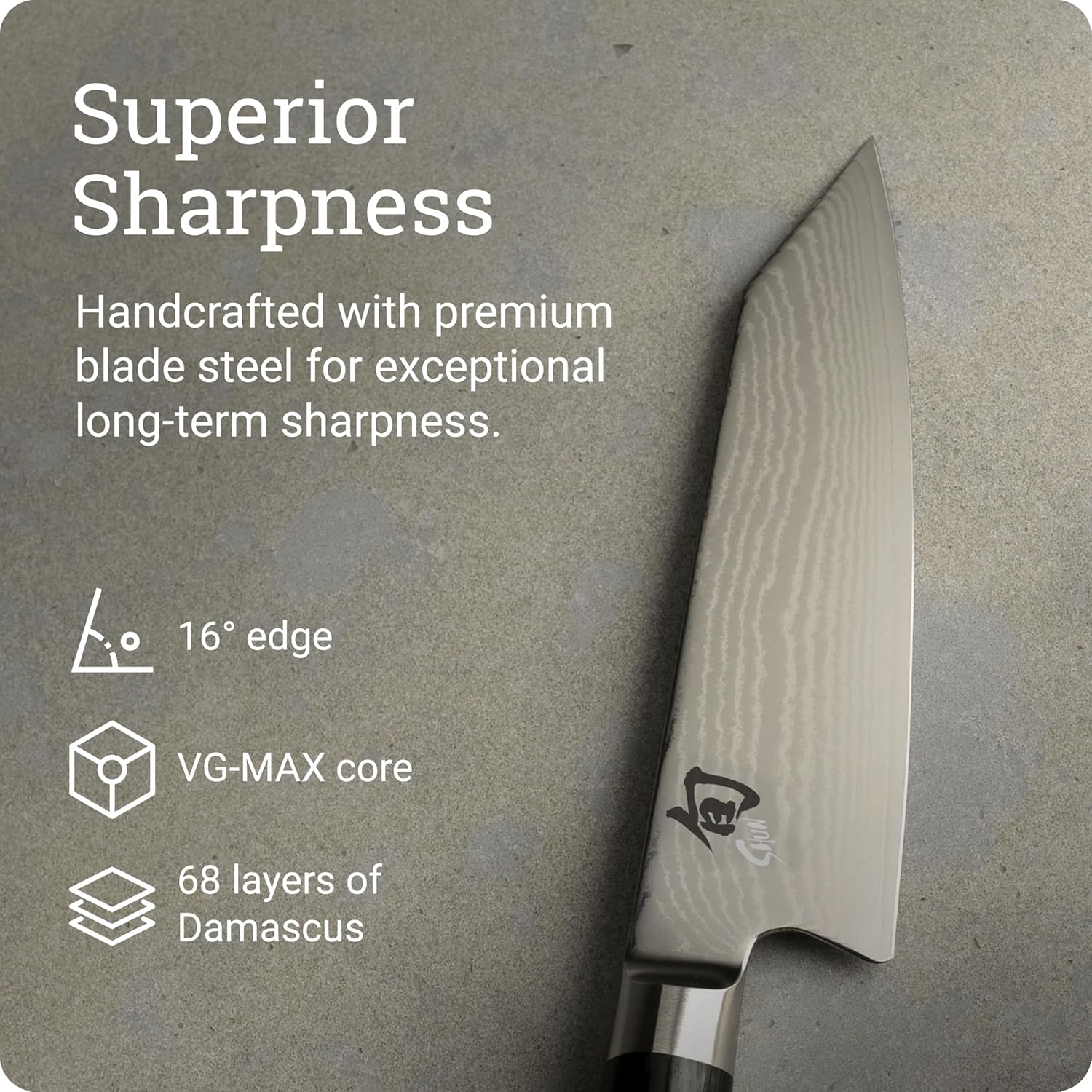 Shun DM0777 Classic Kiritsuke Knife, Stainless Steel, 6"