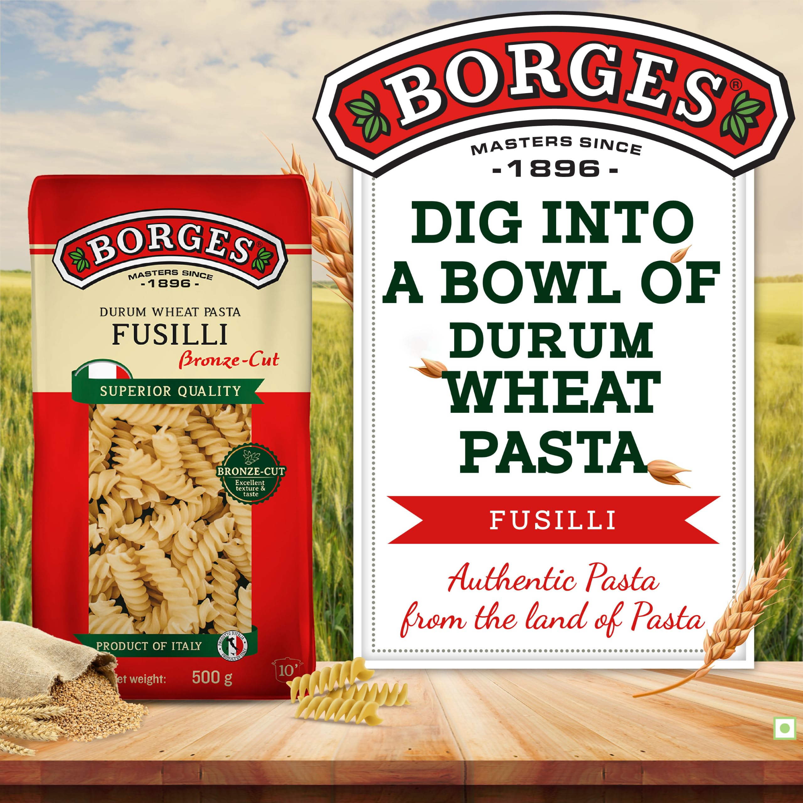 Borges Fusilli Pasta - 500 gm| Durum Wheat Semolina | Imported from Italy | High in Protein |No Preservative 2