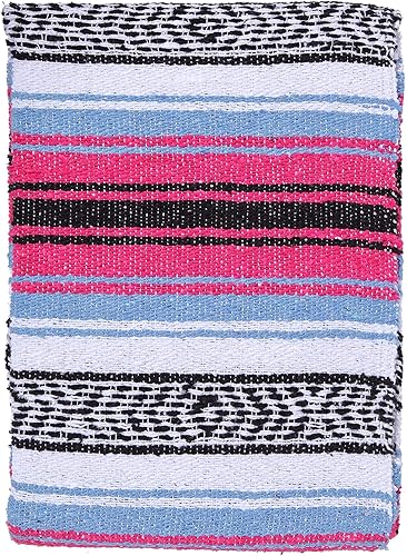 Miniatura 5 de El Paso Designs  Manta mexicana de yoga  51 x 74" Colorida manta de estudio mexicano Falsa  ideal para yoga, camping, picnic, playa manta de cama,