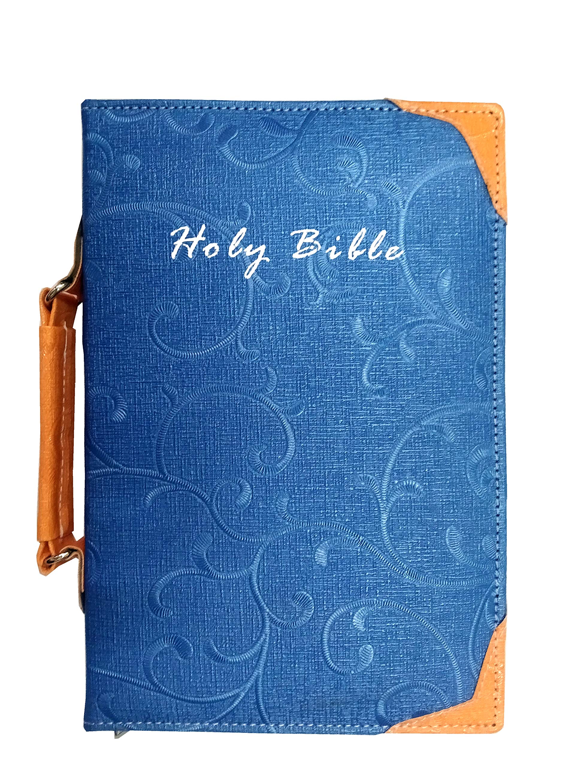 Nipun Enterprises Unisex Holy Bible Book Cover Handbag Designing Foam Royal with Handle Size 24/14/4.5 cm. Blew 400 (Blue)-picture-11