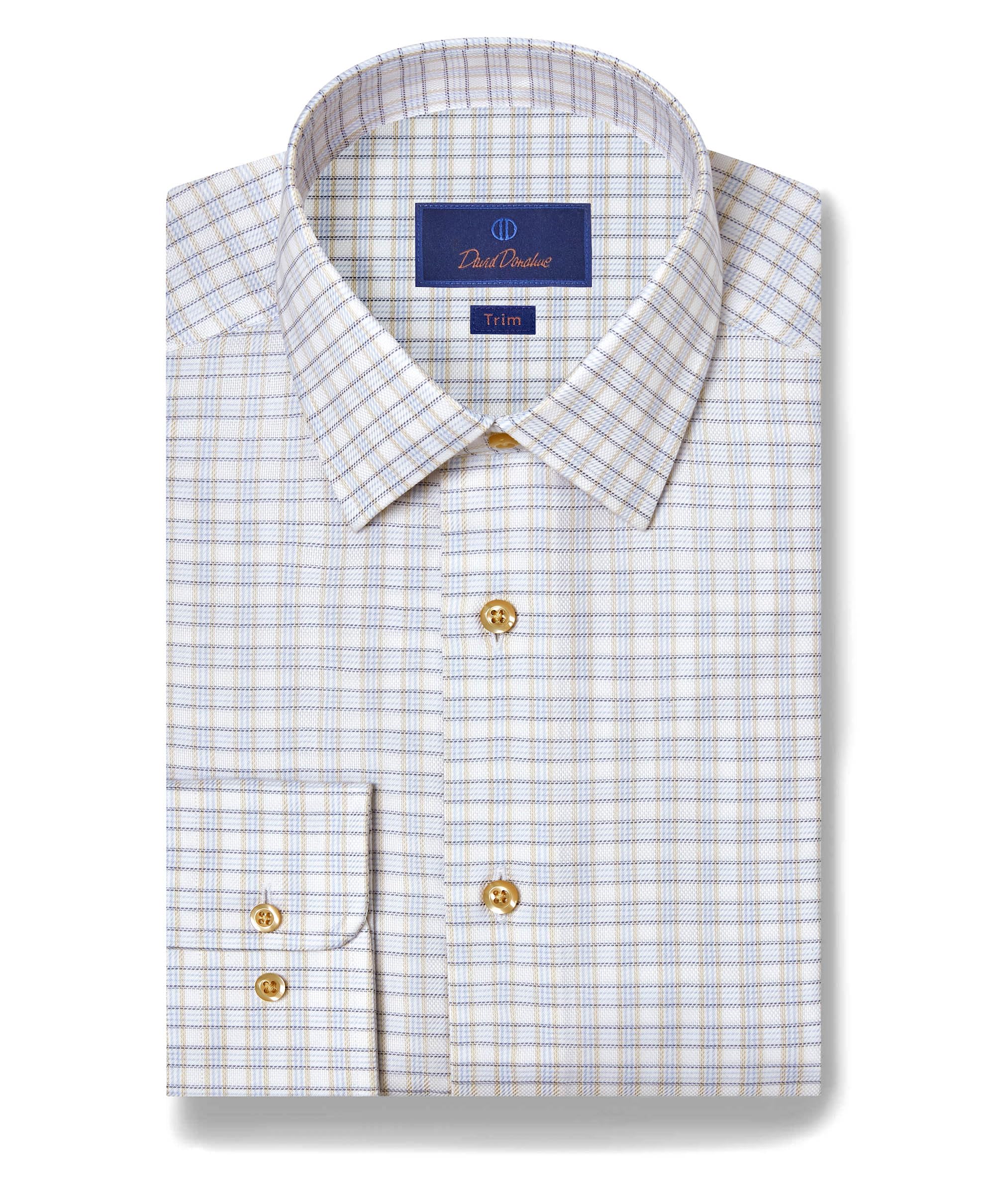 David Donahue Trim Fit Dress Shirt
