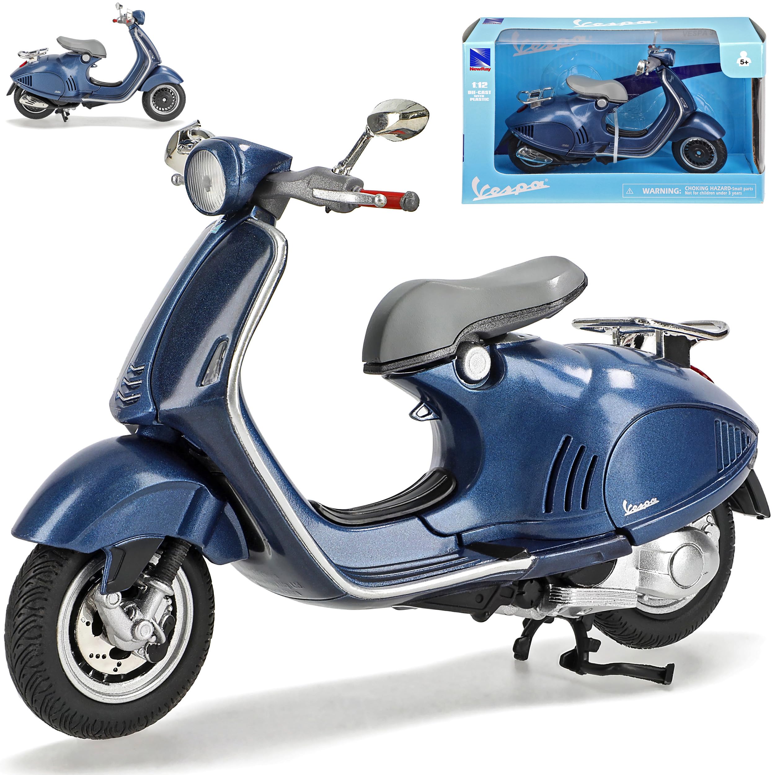 Generisch Vespa*Piaggio 946 Blau Grau Ab 2013 1/12 New Ray Modell Motorrad