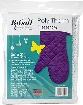 Bosal Poly-Therm Heat Reflective Fleece-Silver 31X36