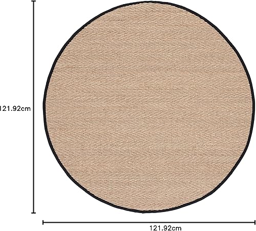 Miniatura 346 de Safavieh Colección de fibra natural NF115P - Alfombra (fibra natural), color gris, Fibras naturales beige, (Natural/Beige),Natural/Negro,Natural