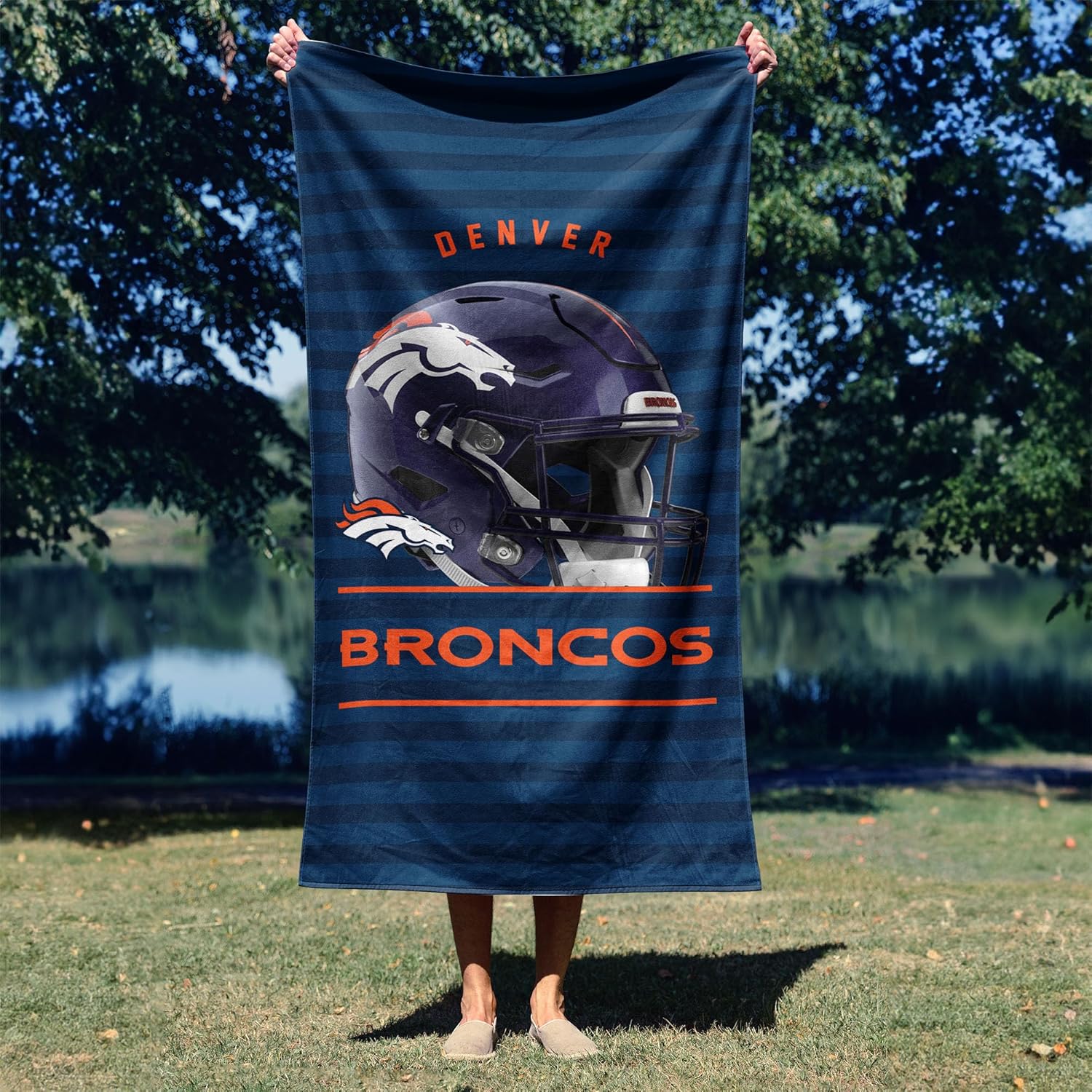 Northwest NFL Denver Broncos 2-Pack Beach Towel Set, 30" x 60" Each, Standard, Team Colors - Image 2