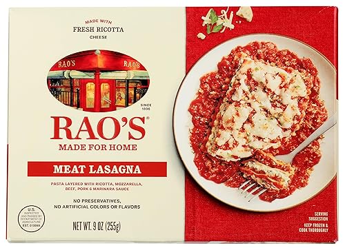 Rao's Made for Home Meat Lasagna, Frozen Meals, 9 oz,