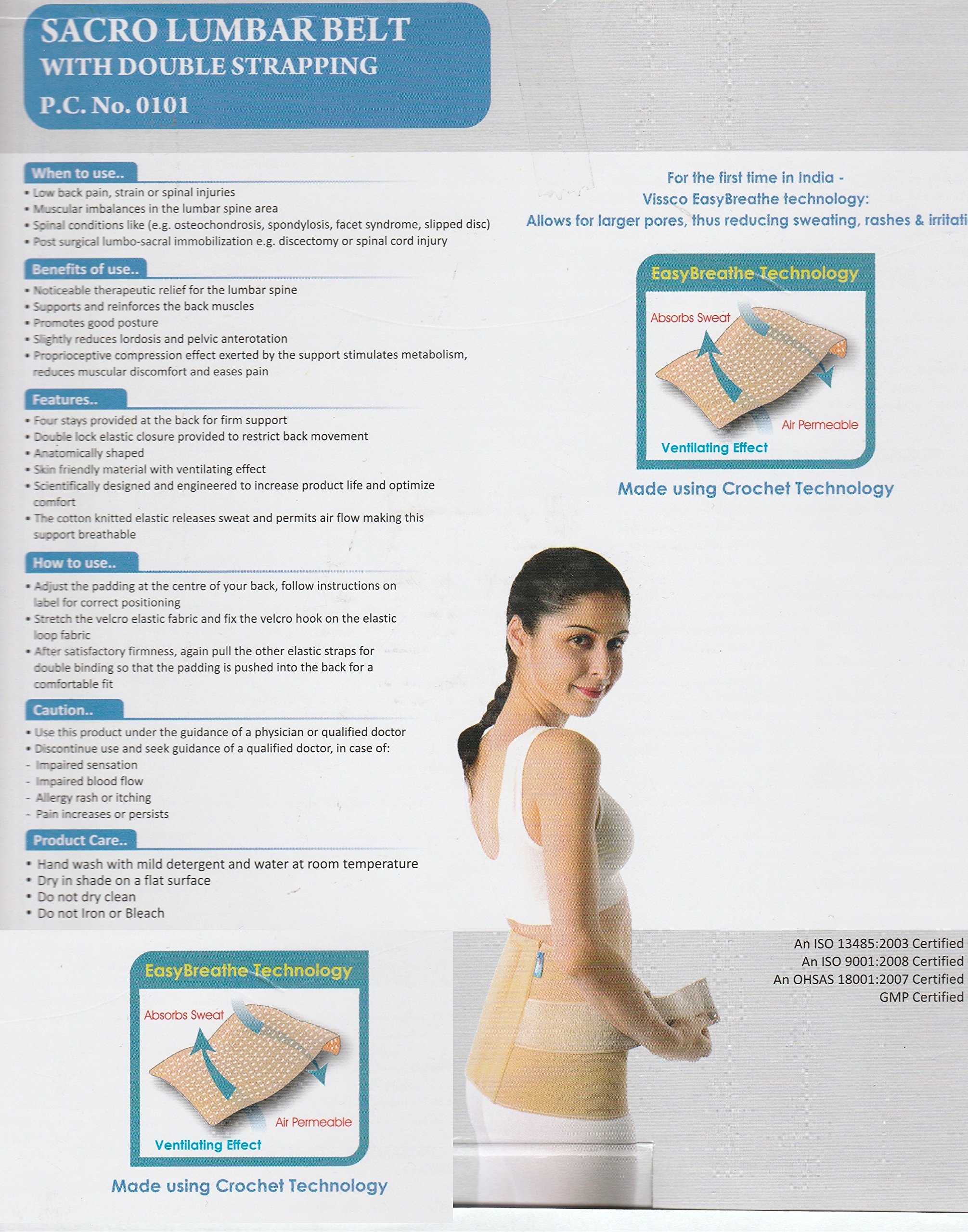 Cinturón sacro lumbar, soporte de espalda de grado médico, alivio del dolor de espalda, ortesis para el tratamiento del dolor lumbar crónico, dolor lumbar - unisex