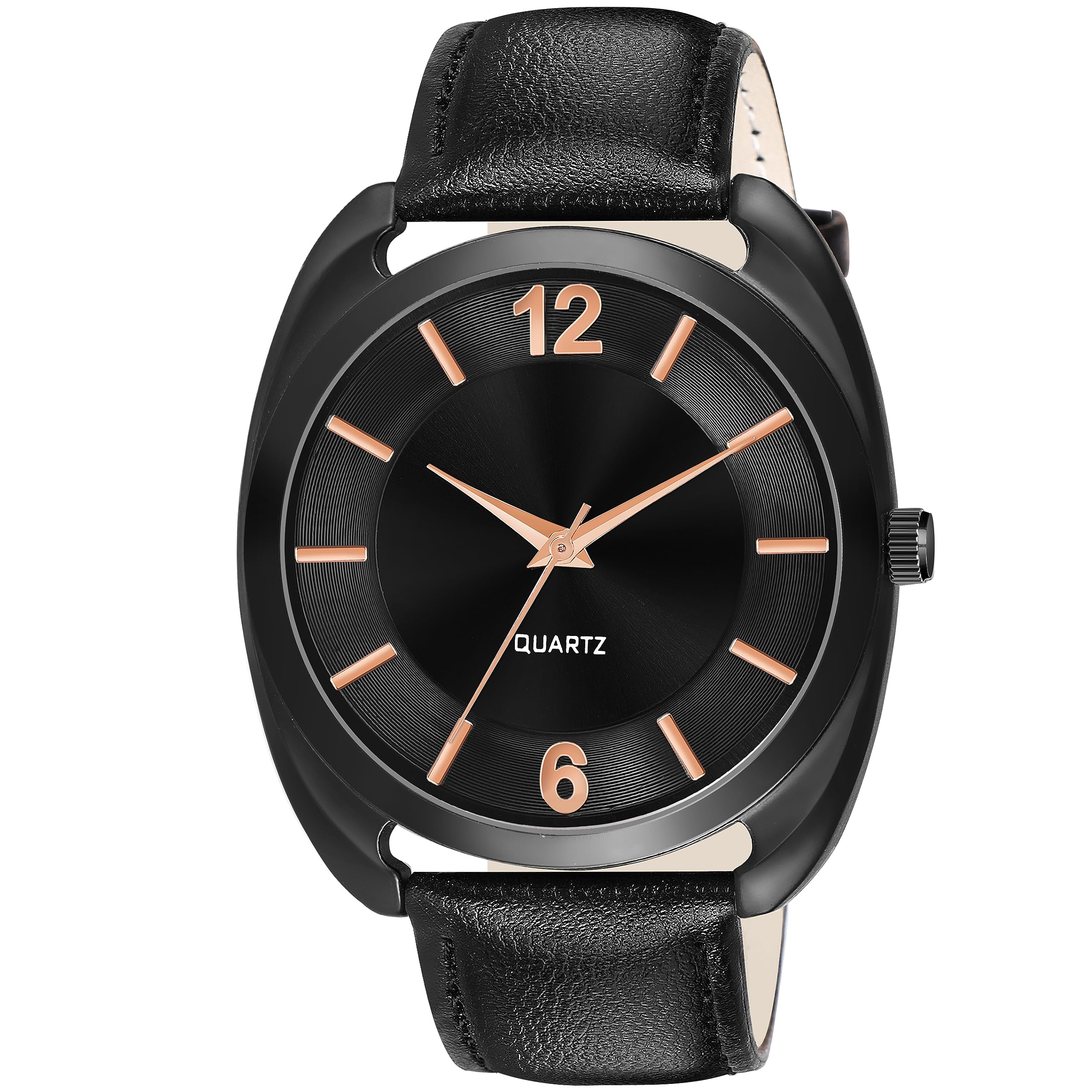Shocknshop Casual Analog Multicolored Dial Leather Watch for Mens and Boys -L7580 (Rosegold Black) (B0CCMB8SN5) Amazon Price History, Amazon Price Tracker