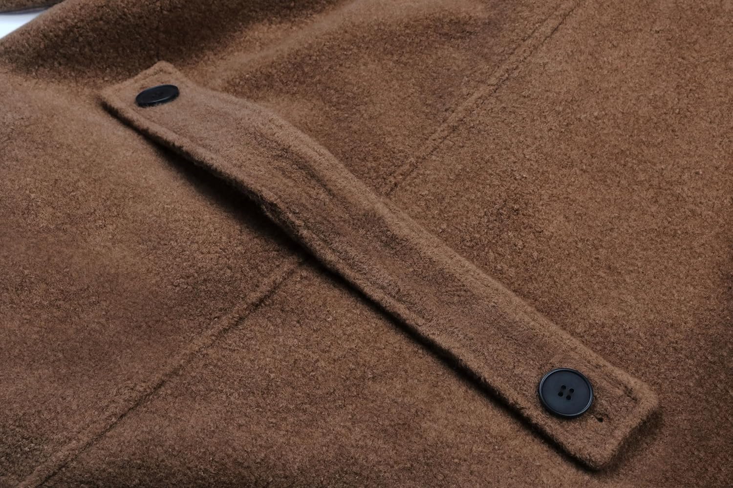 CHARTOU Women Oversized Long Winter Coats Warm Wool Blend Pea Trench Coat Overcoat - Image 6