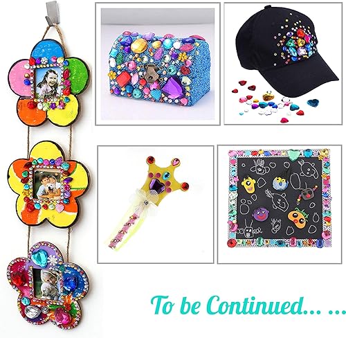 Miniatura 6 de RICHNESS 110 piezas Joyas Autoadhesivas para Manualidades Jumbo Bling Pegatinas de Gemas de Cristal Formas y Colores Surtidos Pegatinas de Strass