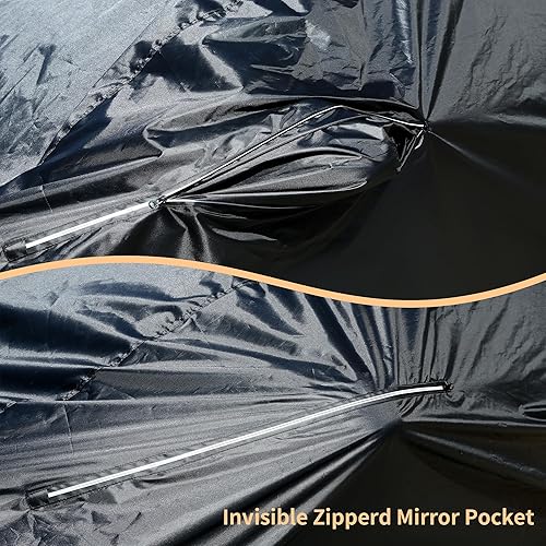Miniatura 80 de Coverado Funda de automóvil impermeable para todo tipo de clima para automóviles, cubierta completa 210D para exteriores, protección contra rayos