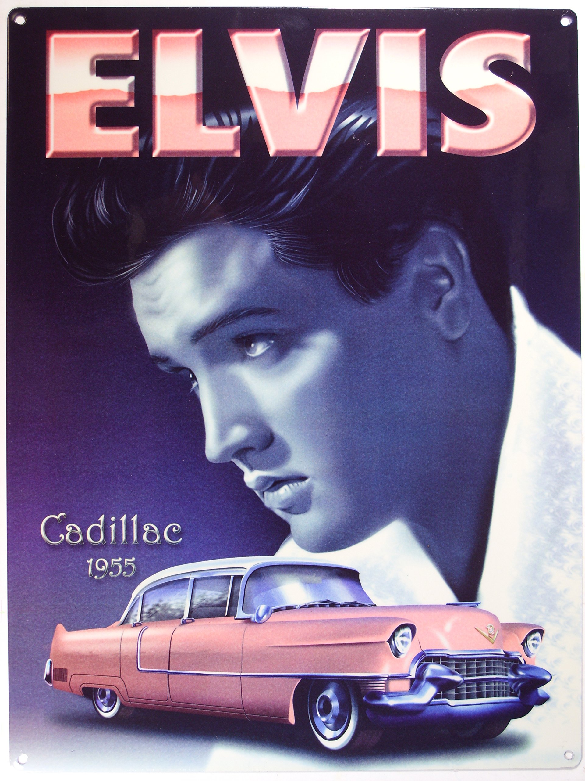 Elvis Cadillac small steel sign 8" x 6" (og 2015)