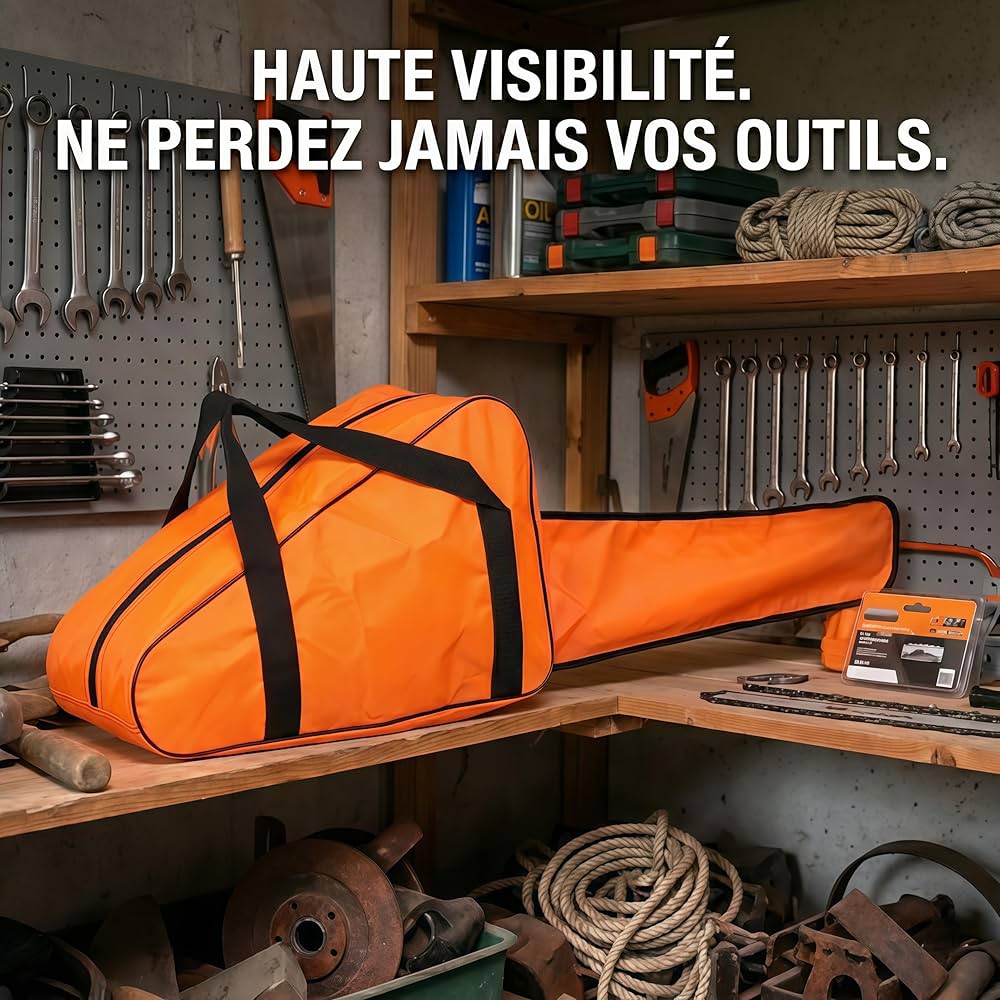 Borsa da trasporto per motosega, portatile, in tessuto Oxford, colore: arancione