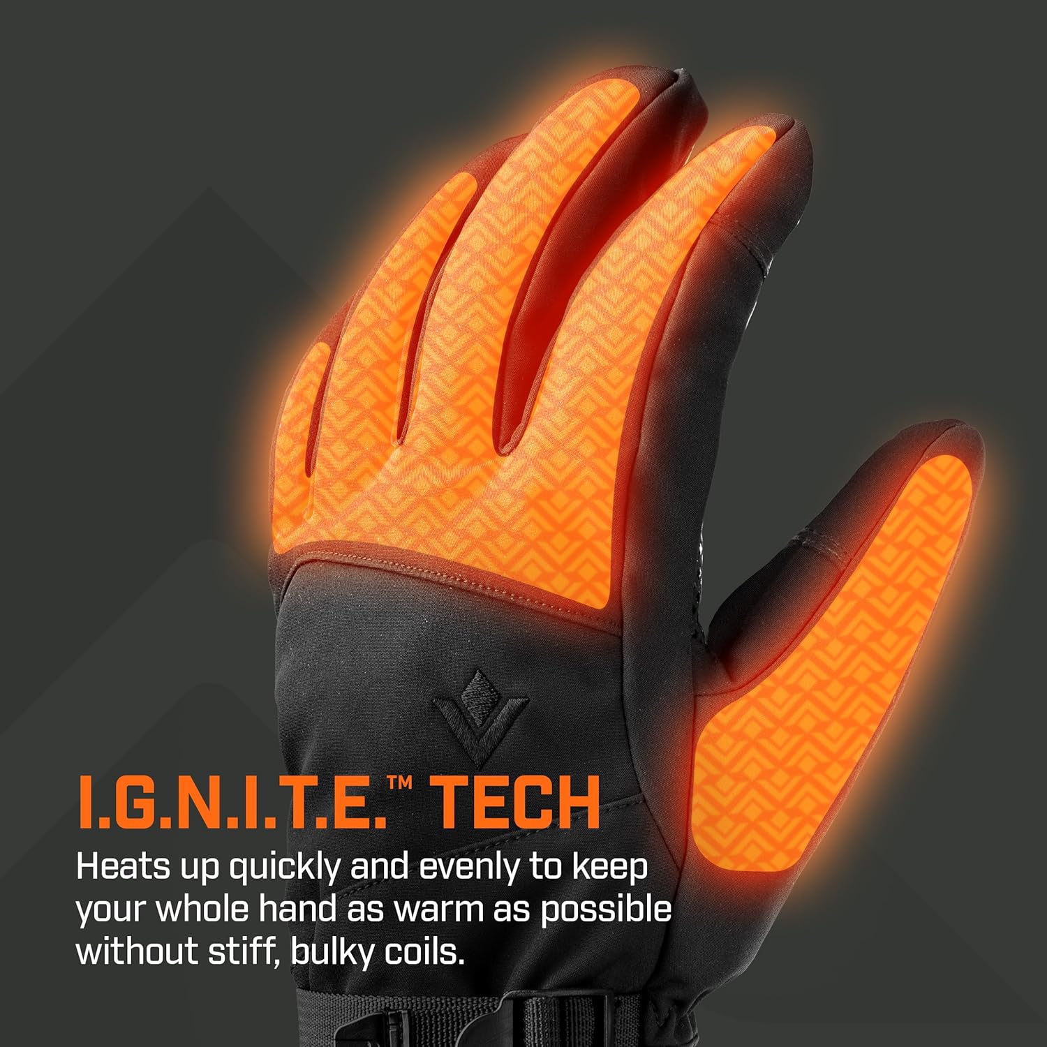 THAW Rechargeable Heated Gloves | 3 Heat Modes, Up to 8 Hours, Touchscreen Compatible, Insulated, Water-Repellent, Adjustable