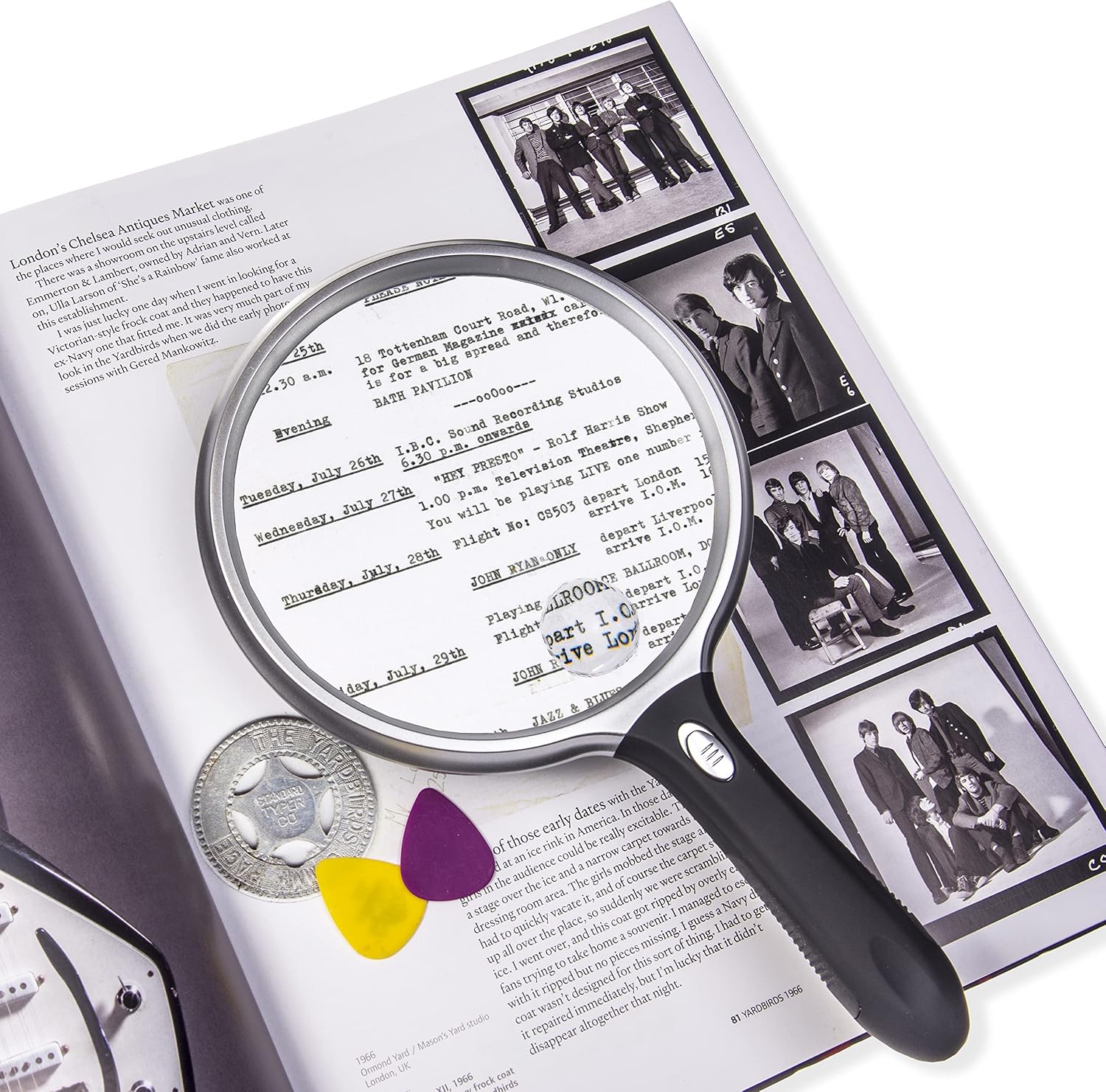 Carson LED 1.5x Lighted Hand Held 5.0'' Magnifier with 4.5x Spot Lens (SV-55GL)