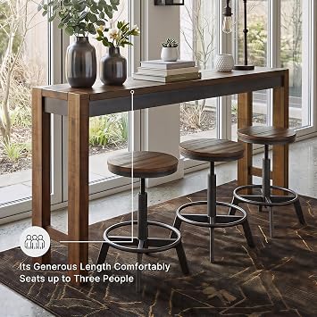 Signature Design by Ashley Counter Height Dining Table, 72-in Behind Couch