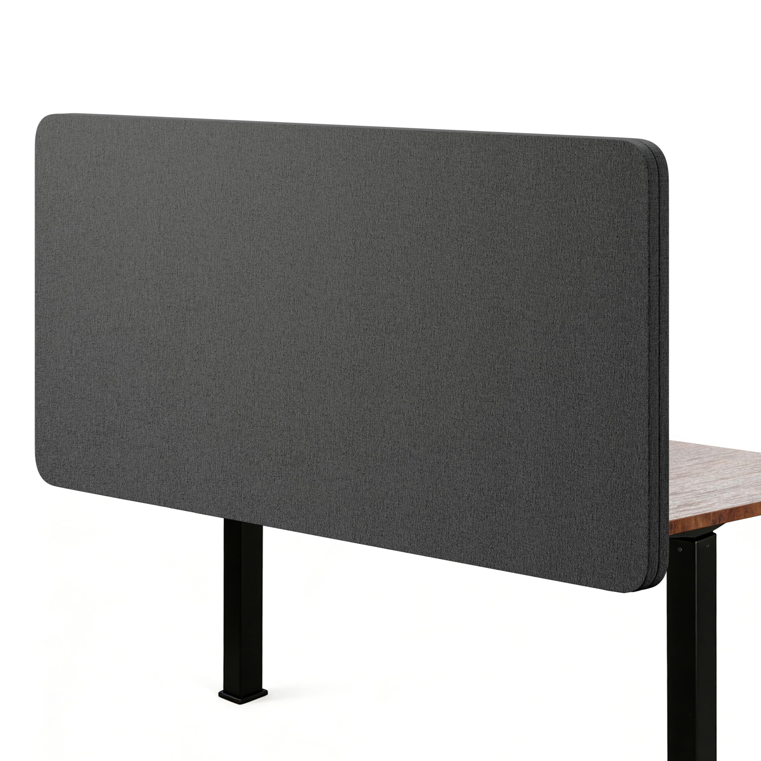 Photo 1 of KERRAM Desk Privacy Panel 24 x 60 Inch,Sound Absorbing & Proof Desk Divider for Office, Clamp-on/Screw-on Acoustic Desk Back Panel Partition, Dark Gray