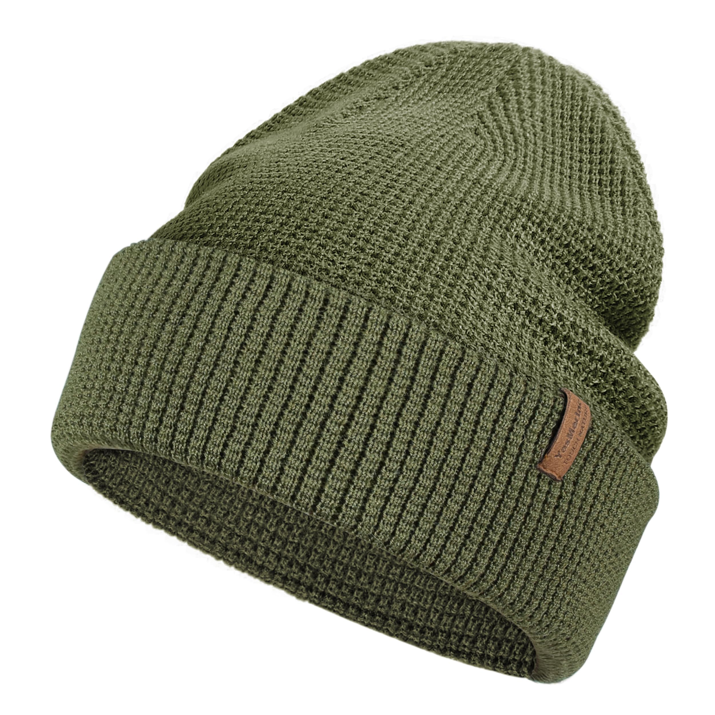 Warm Winter Beanie for Men & Women, Soft Merino Wool Blend Knit Hat, Slouch or Cuffed Sty…